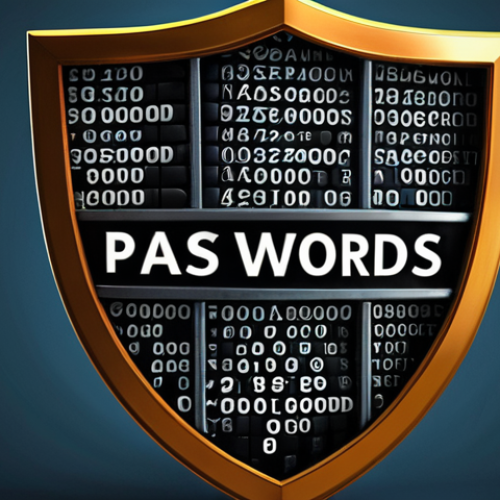 Home 15 ** A graphic illustrating the concept of strong passwords as a shield against cyber threats. The image should contain a complex password made up of uppercase and lowercase letters, numbers, and symbols. Background elements should emphasize online safety and data protection.
**