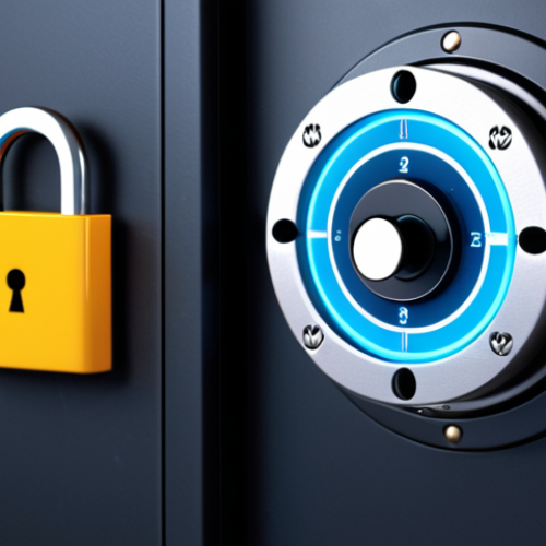 Home 13 **
A secure vault interface with highlighted encryption symbols (AES), two-factor authentication (2FA) icons, and a padlock. The background is a network of interconnected nodes, representing data security. The overall feel is clean, modern, and trustworthy.
**