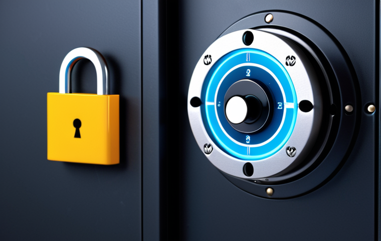 **

A secure vault interface with highlighted encryption symbols (AES), two-factor authentication (2FA) icons, and a padlock. The background is a network of interconnected nodes, representing data security. The overall feel is clean, modern, and trustworthy.

**