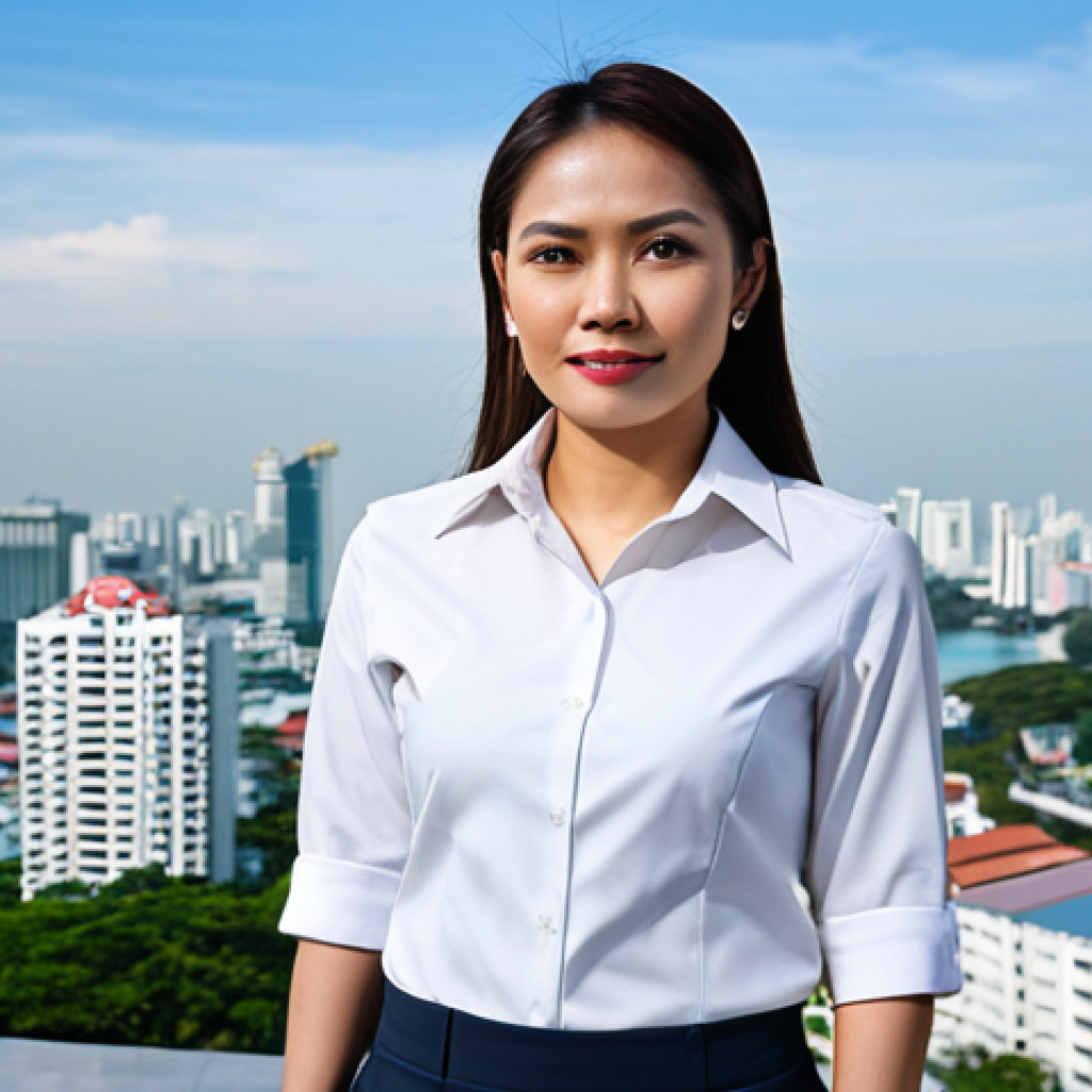 패스워드 관리 시스템과 블록체인 기술 - **Prompt:** A professional Thai businesswoman in a modern, fully-clothed business attire, standing i...