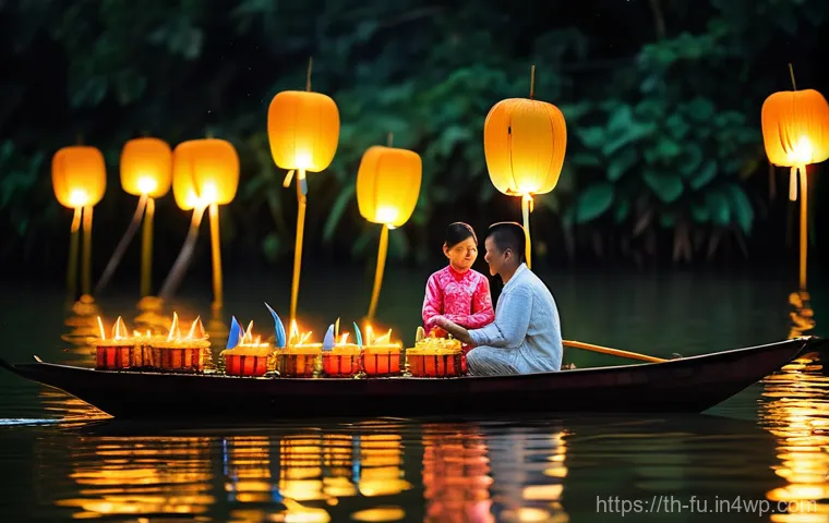 비밀번호 안전성을 위한 체크리스트 - **Prompt:** A heartwarming scene of a Thai family enjoying a traditional Loy Krathong festival eveni...